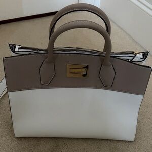 Elegant Two-Tone Handbag